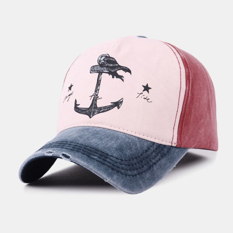 Unisex Fabrikat Gammelt Piratskip Ankermønster Ivy Cap Utendørs Solkrem Baseballhatter Stretch Fit Cap