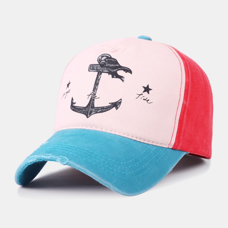 Unisex Fabrikat Gammelt Piratskip Ankermønster Ivy Cap Utendørs Solkrem Baseballhatter Stretch Fit Cap