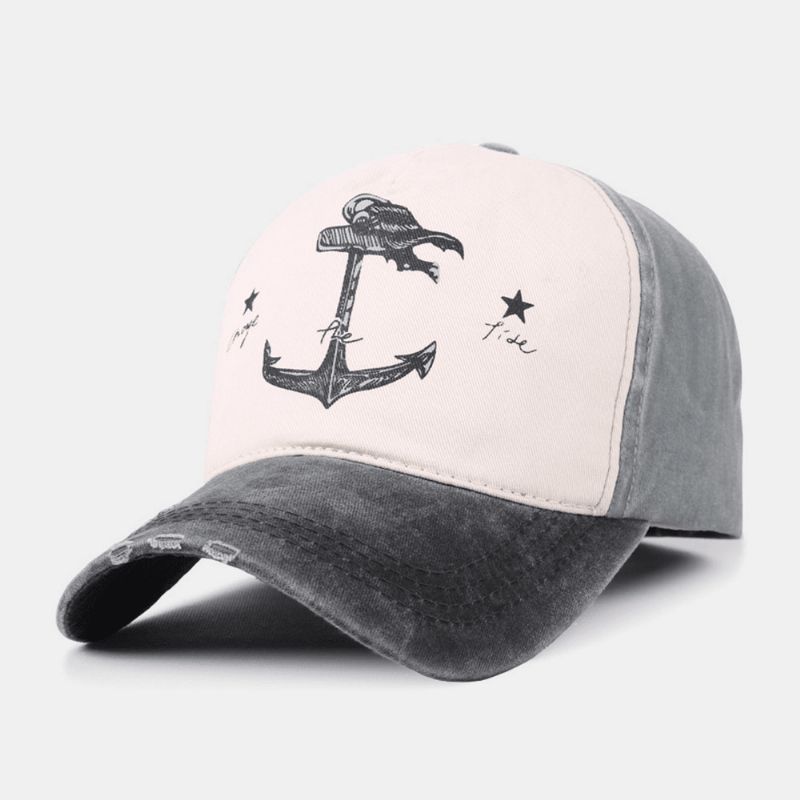 Unisex Fabrikat Gammelt Piratskip Ankermønster Ivy Cap Utendørs Solkrem Baseballhatter Stretch Fit Cap