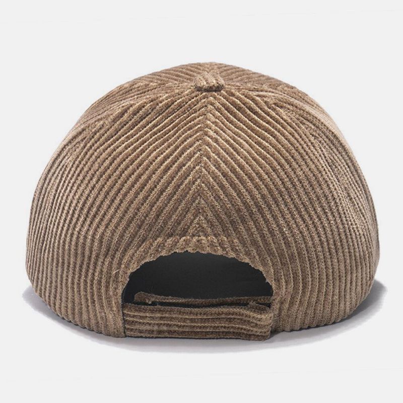 Womne Corduroy Warm M Badge Solvisor All-Match Casual Baseballhatt