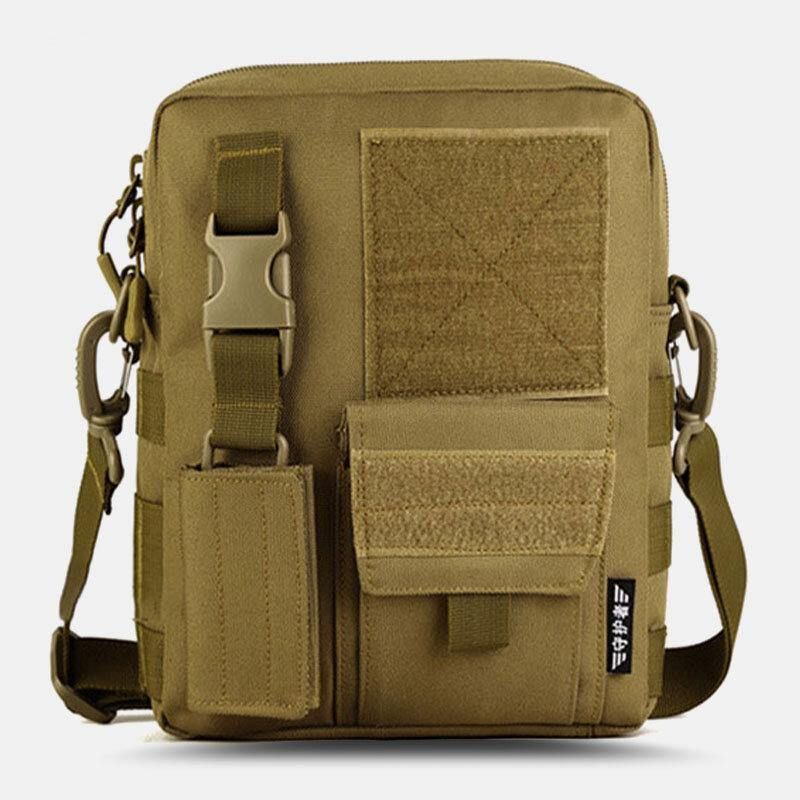 Herre Camo Pattern Multifunction Stor Kapasitet Utendørs Reise Taktisk Veske Crossbody Bag Skulderveske Firkantet Veske