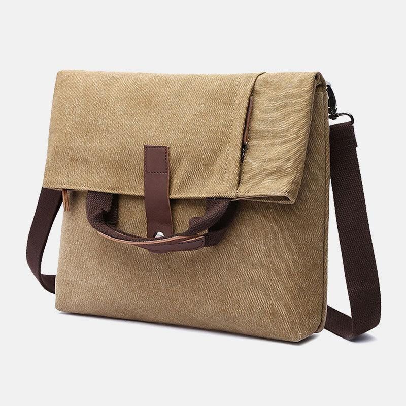 Menn Canvas Anti-Tyveri Vanntett Vintage Messenger Bag Skulderveske Crossbody Bag Håndveske